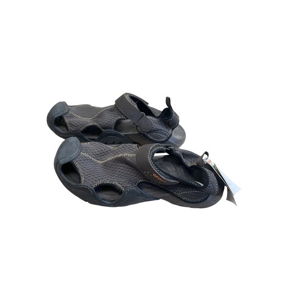 Crocs Mens Brown Swiftwater Sandals Shoes Size 12 SKU 8534